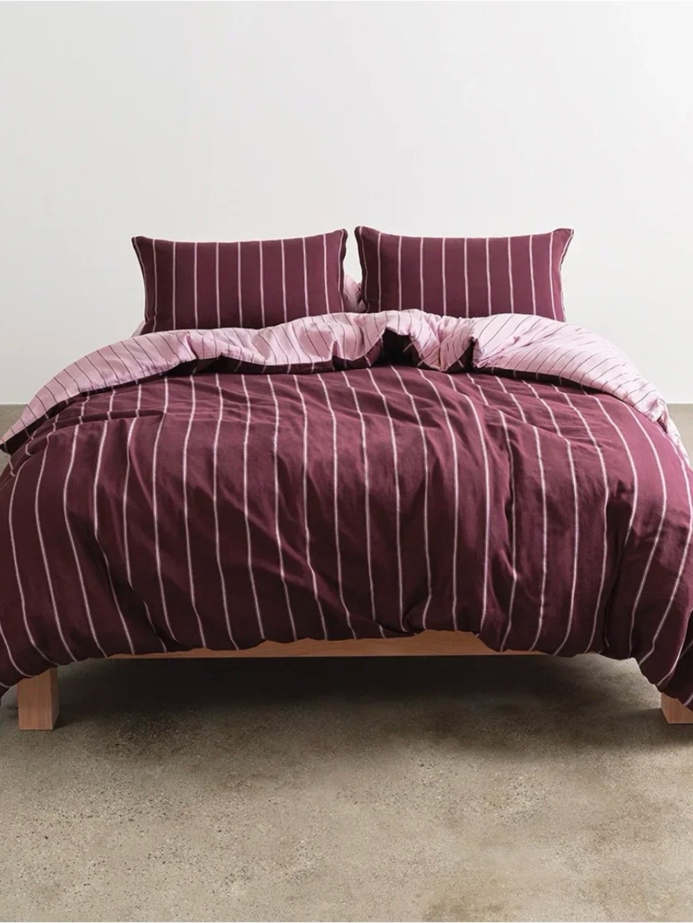 NWT Hommey King/California King organic cotton quilt cover Mulberry/Aster
